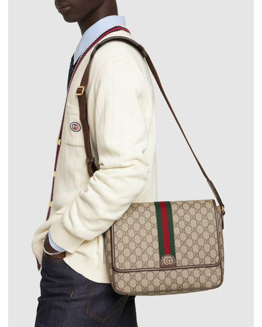 Ophidia GG canvas messenger bag in brown - Gucci