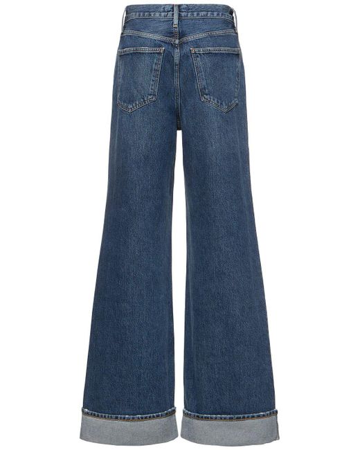 Agolde Blue Dame Organic Cotton Slung baggy Jeans
