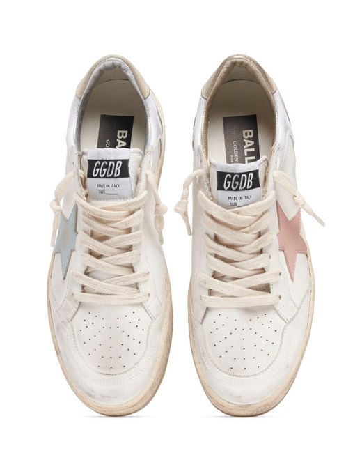 Sneakers ballstar de nylon y piel 20mm Golden Goose Deluxe Brand de color White