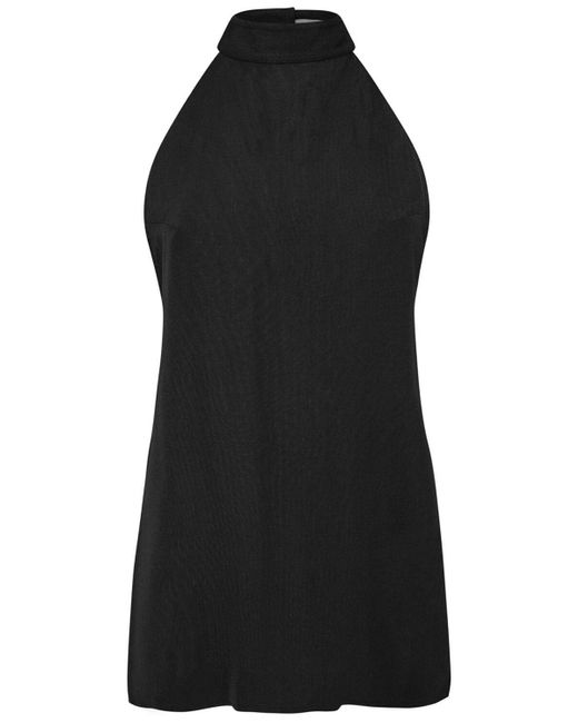 Top túnica de viscosa St. Agni de color Black