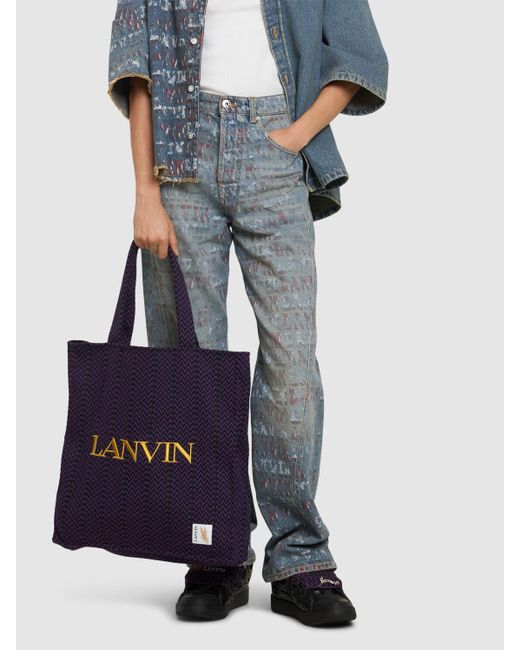 Lanvin Purple Tote Bag