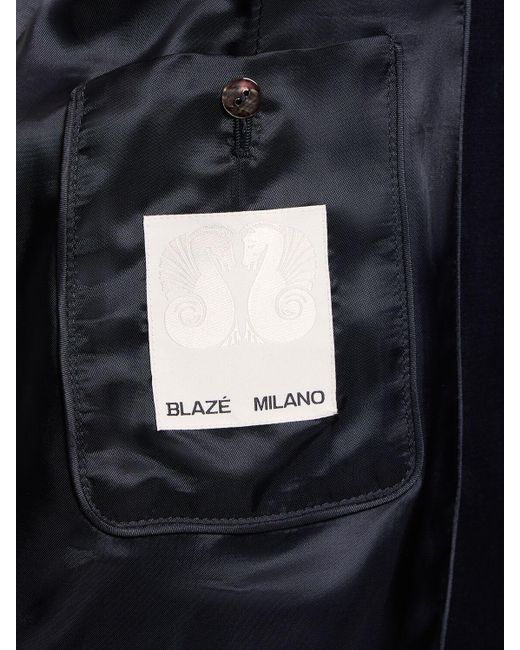 Blazé Milano Blue First Class Charmer Wool & Mohair Blazer