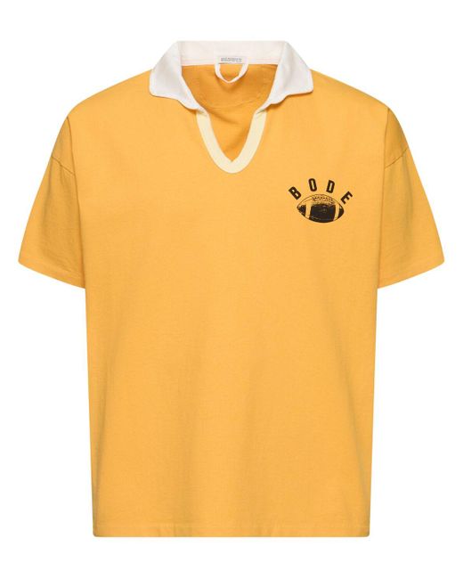 Bode Orange Worchester Polo for men