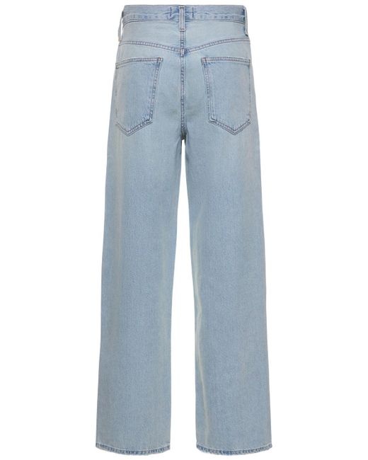 Agolde Blue Criss Cross Cotton Straight Jeans