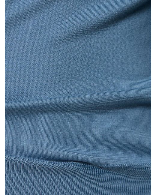 Tom Ford Strickpullover Aus Superfeiner Baumwolle in Blue für Herren