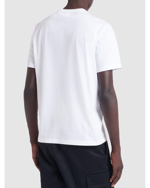 Versace T-Shirt mit Logo-Stickerei in White für Herren