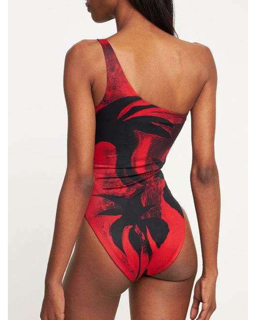 Louisa Ballou Red Mini Ring Onepiece Swimsuit
