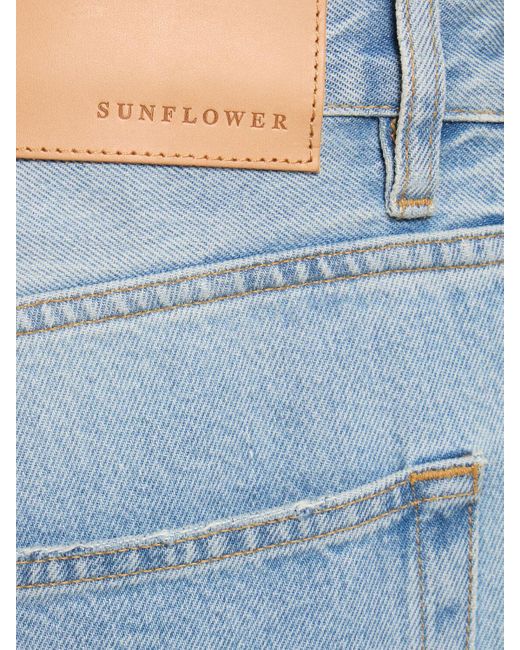 sunflower Blue L32 Wide Twist Denim Jeans for men
