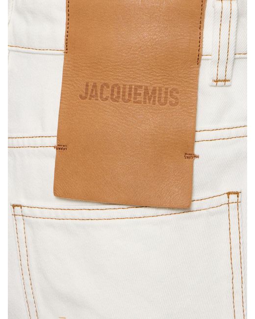 Jacquemus White Le De-nîmes Large High Rise Wide Jeans