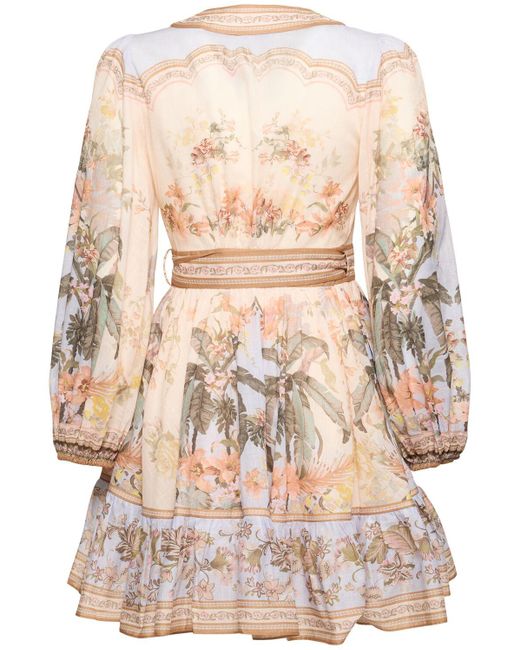 Zimmermann Wylie コットンミニラップワンピース Natural