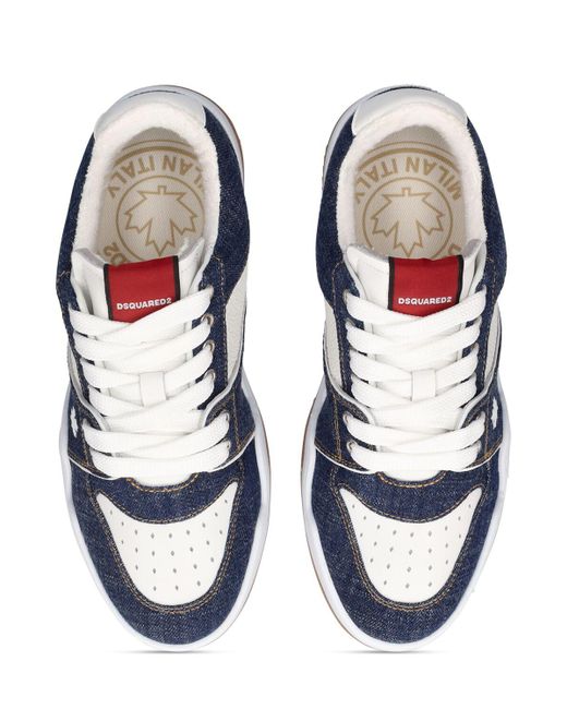 DSquared² Blue Spiker Sneakers