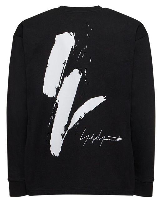 Camiseta de algodón Yohji Yamamoto de hombre de color Black