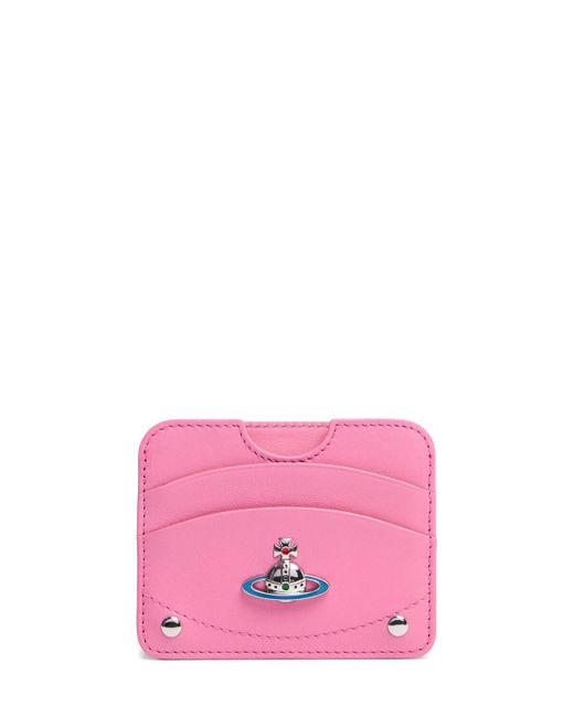 Vivienne Westwood Pink Half Moon Leather Card Holder
