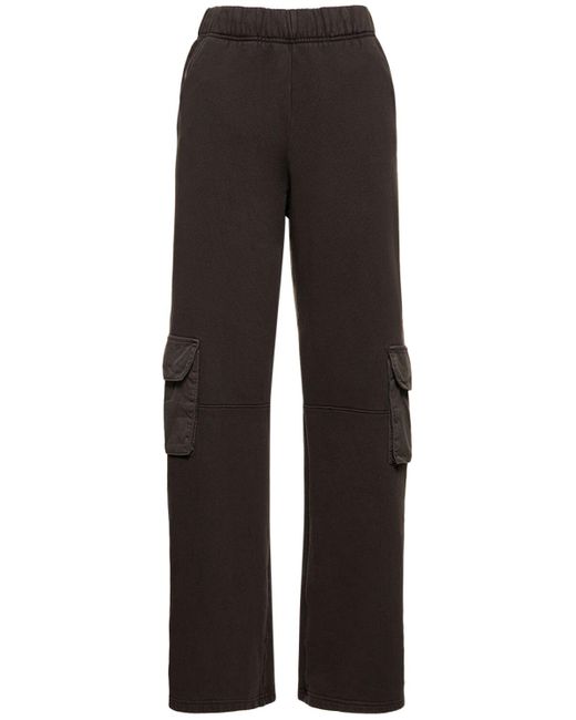 Pantaloni cargo chandra in felpa di Les Tien in Black