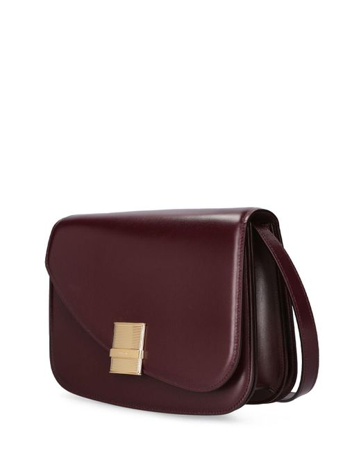 Ferragamo Purple Medium Fiamma Leather Shoulder Bag