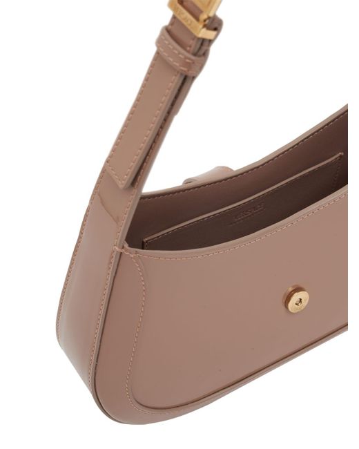 Versace Brown Small Leather Hobo Bag