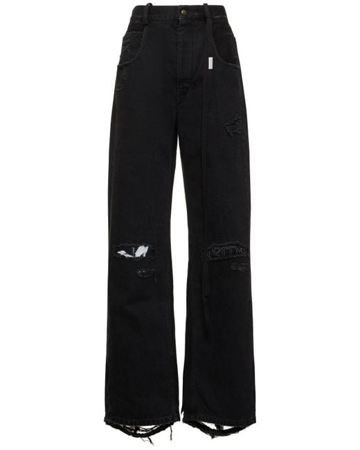 Ann Demeulemeester Claire 5ポケットデニムワイドジーンズ Black
