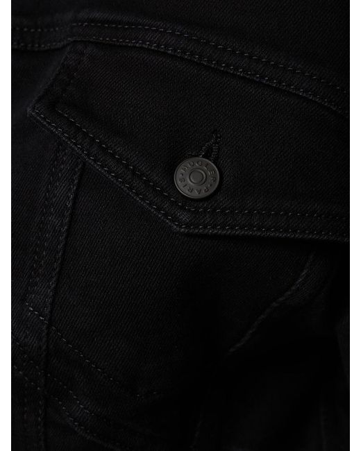 Mugler Black Cropped Denim Jacket