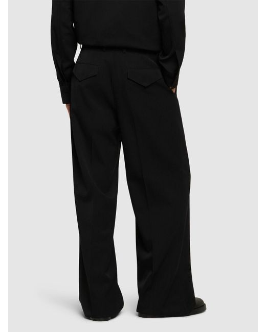 Pantalon ample en gabardine de laine Jil Sander pour homme en coloris Black