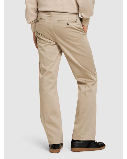 AMI Natural Straight Cotton Chino Pants for men