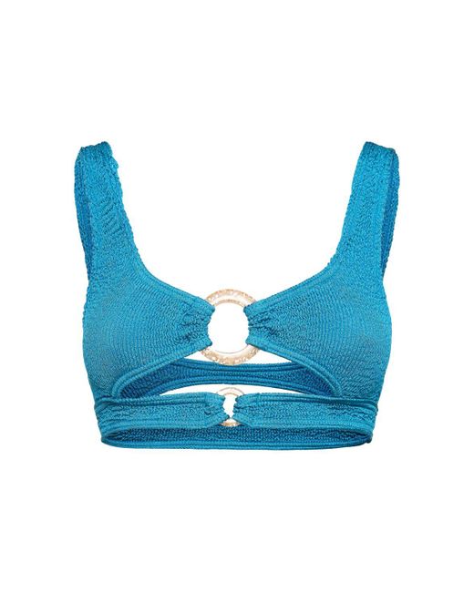Haut de bikini court ring sasha Bondeye en coloris Blue