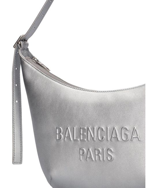 Balenciaga Gray Mini Mary-Kate Smooth Leather Sling Bag
