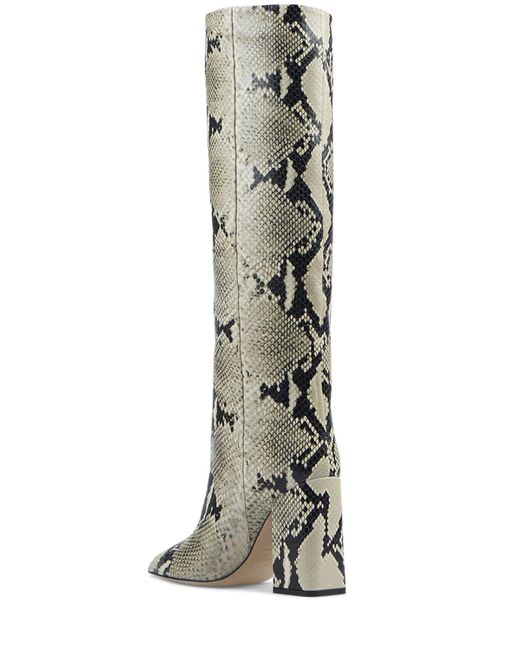 Paris Texas White 100mm Anja Python Print Tall Boots