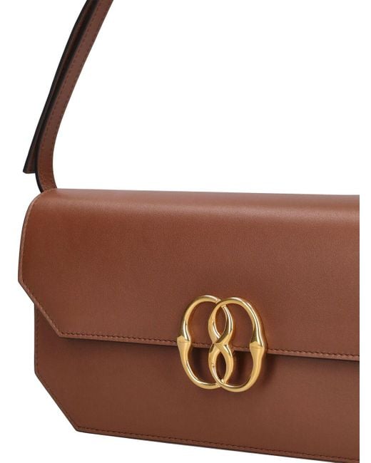 Grand sac porté épaule en cuir emblem folio Bally en coloris Brown
