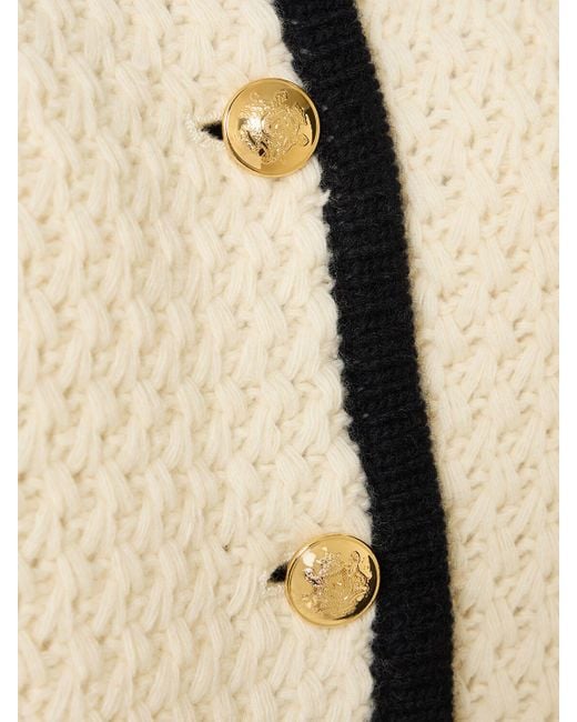 Cardigan perah in maglia di lana di Nili Lotan in Natural