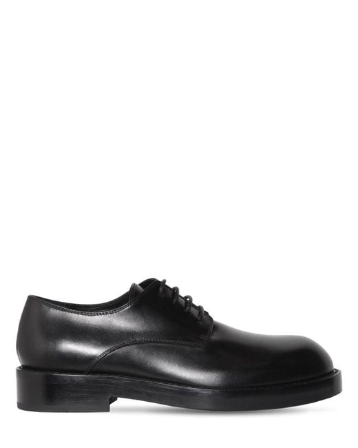 Ann Demeulemeester Black Oliver Leather Derby Lace-up Shoes for men