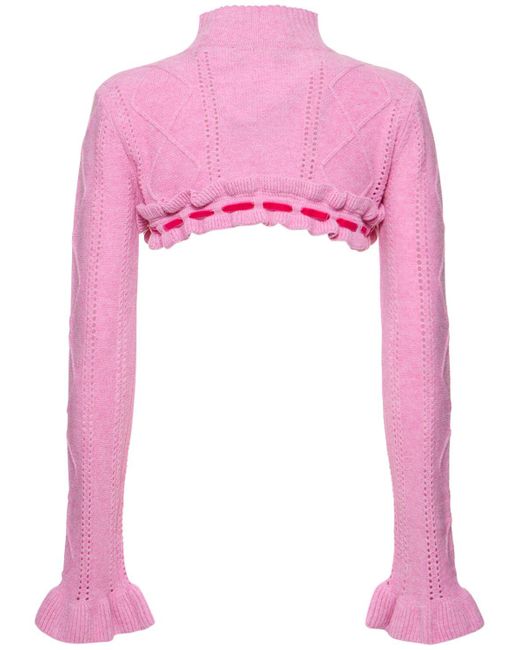 Bolero de punto de lana Cormio de color Pink