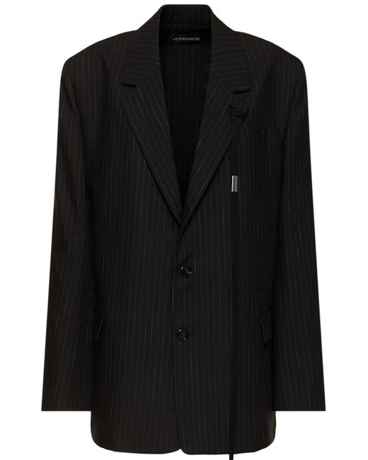 Ann Demeulemeester Lizzie ピンストライプテーラードブレザー Black