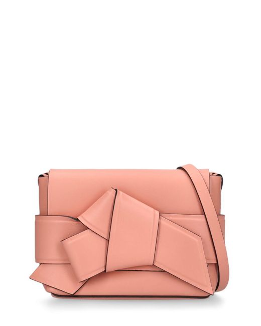 Acne Pink Mini Musubi Leather Crossbody Bag
