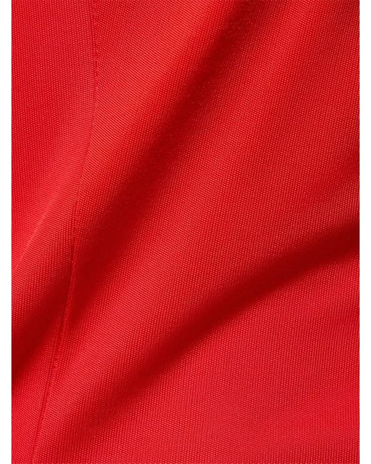 Robe midi en satin embelli Lanvin en coloris Red