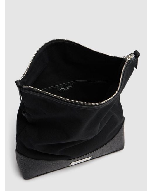 Maison Margiela Umhängetasche Aus Leder Und Canvas in Black für Herren