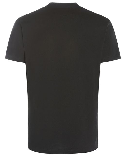 DSquared² Black Logo Printed Cotton Jersey T-Shirt for men