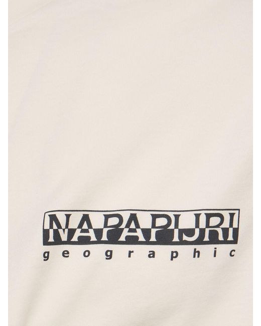 Camiseta de algodón Napapijri de hombre de color White