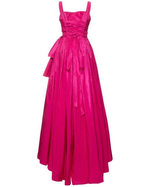 Zuhair Murad Pink Drapiertes Kleid Aus Taft