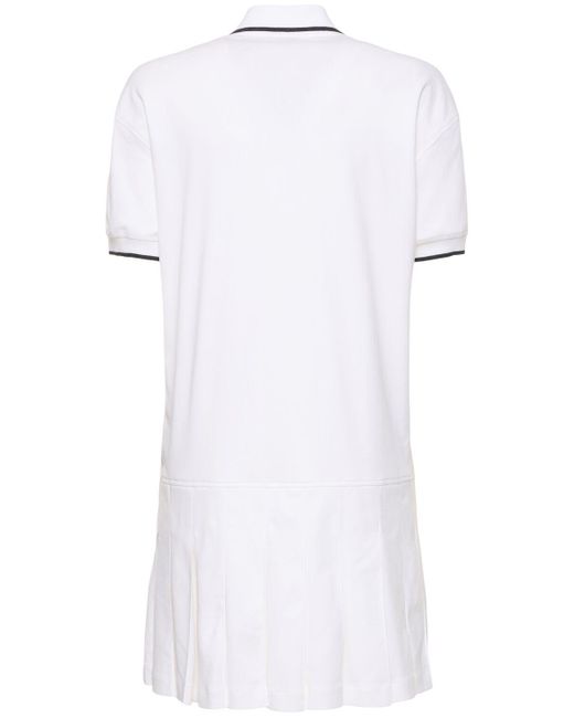 Brunello Cucinelli White Cotton Jersey Polo Mini Dress