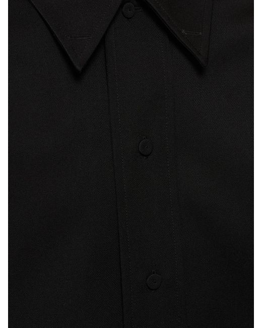 Chemise en gabardine de laine Jil Sander pour homme en coloris Black
