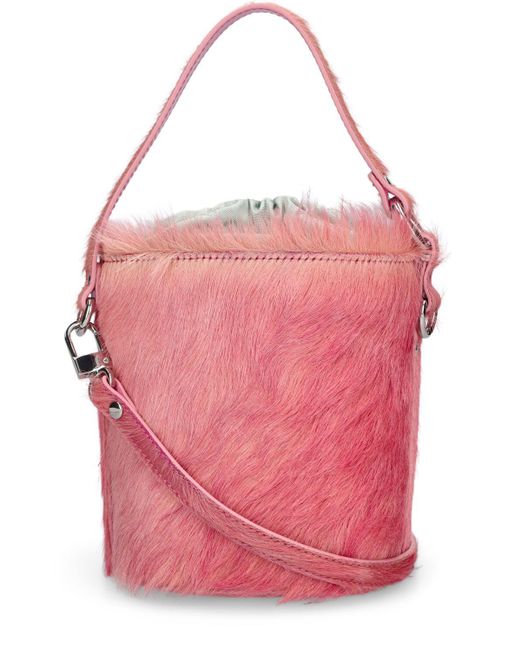 Vivienne Westwood Pink Daisy Ponyhair Bucket Bag