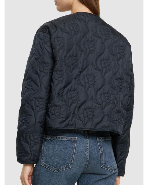 Aspesi Blue Quilted Nylon Short Jacket