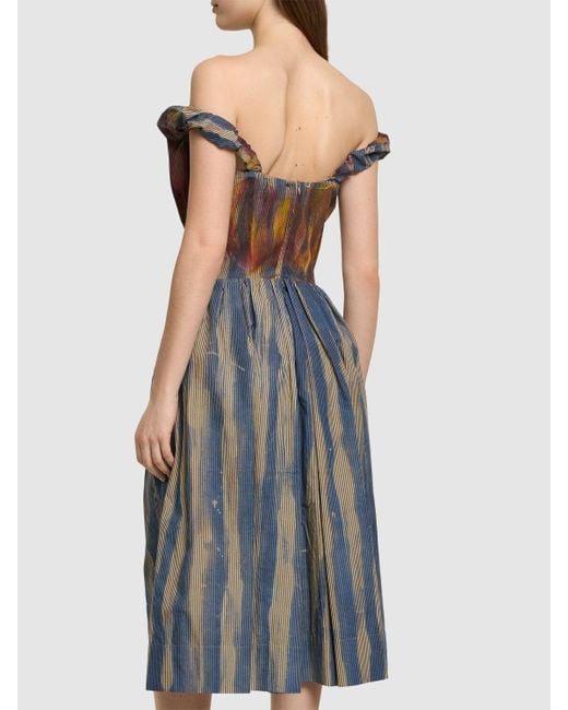 Vestido de popelina de algodón Vivienne Westwood de color Blue
