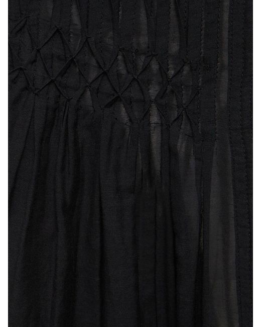 Isabel Marant Black Abadi Buttoned Cotton Blend Shirt