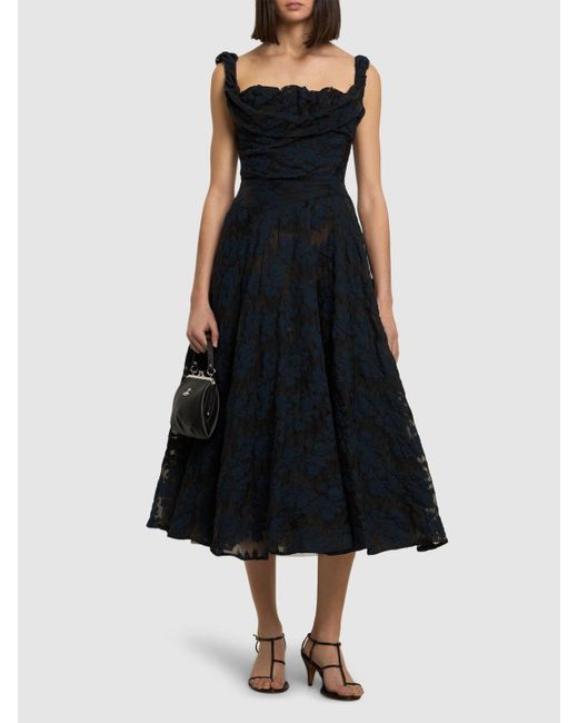 Vivienne Westwood Chichi Cotton Blend Midi Dress in Black