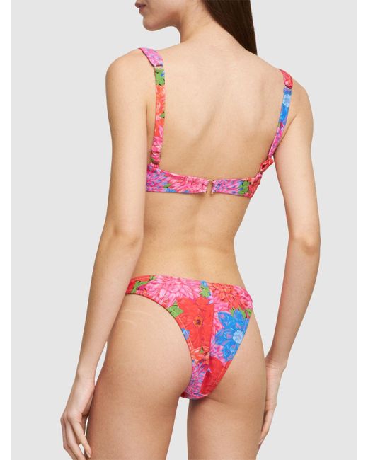 Reina Olga Pink Brigitte Underwired Printed Bikini Set