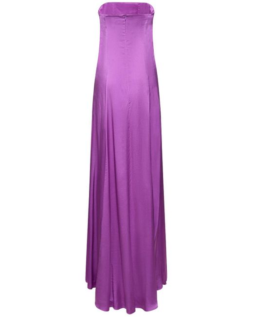 Forte Forte Purple Stretch Silk Satin Dress