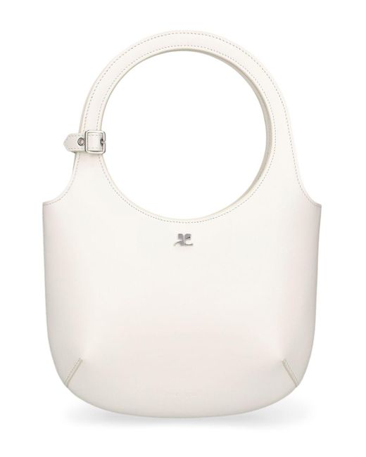 Borsa holy in pelle di Courreges in White