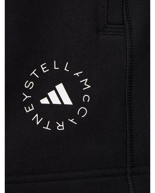 Adidas By Stella McCartney Black Hochtaillierte Terry-shorts "asmc"