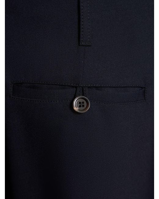 Pantaloni larghi in lana stretch di Philosophy Di Lorenzo Serafini in Blue
